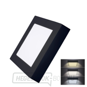 Solight LED mini panel CCT, felületre szerelhető, 12W, 900lm, 3000K, 4000K, 6000K, négyzet alakú, fekete színű gallery main image