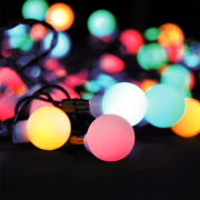 Solight LED 2 az 1-ben kültéri karácsonyi fényfüzér, gömb alakú, távirányítóval, 100LED, RGB+fehér, 10m+5m, 8 funkció, IP44 Előnézet 