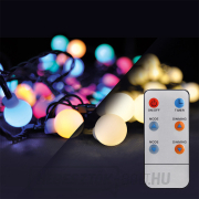 Solight LED 2 az 1-ben kültéri karácsonyi fényfüzér, gömb alakú, távirányítóval, 100LED, RGB+fehér, 10m+5m, 8 funkció,... gallery main image