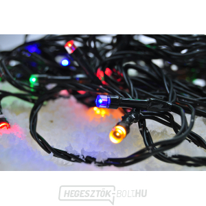 Solight LED kültéri karácsonyi fényfüzér, 50 LED, 5m, 3m kábel, 8 funkció, időzítő, IP44, többszínű gallery main image