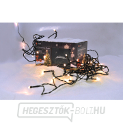 Solight LED kültéri karácsonyi fényfüzér, 200 LED, 10 m, 5 m kábel, 8 funkció, IP44, meleg fehér náhled