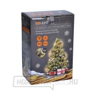 Solight LED kültéri karácsonyi fényfüzér, 200 LED, 10 m, 5 m kábel, 8 funkció, IP44, meleg fehér náhled