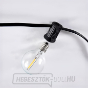 Solight LED kültéri erkélylámpa füzér izzókkal, 10 izzó, 5m+3m, 500lm, meleg fehér Előnézet 