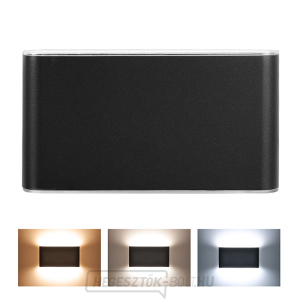Solight LED kültéri fali lámpa Modena, 12W, 800lm, 3CCT, fekete gallery main image