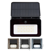 Solight LED napelemes reflektor szenzorral, 6W, 660lm, 3CCT, Li-ion, fekete gallery main image