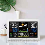Solight időjárás állomás, extra nagy színes LCD, hőmérséklet, páratartalom, nyomás, RCC, USB töltés, fehér Előnézet 