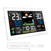 Solight időjárás állomás, extra nagy színes LCD, hőmérséklet, páratartalom, nyomás, RCC, USB töltés, fehér Előnézet 