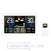 Solight időjárás állomás, extra nagy színes LCD, hőmérséklet, páratartalom, nyomás, RCC, USB töltés, fehér gallery main image