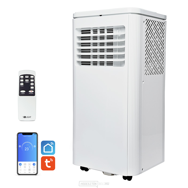 Solight mobil klímaberendezés 9000 BTU, intelligens WiFi, hűtés, páramentesítés, ventilátor