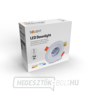 Solight LED mennyezeti spotlámpa, 9W, 720lm, 3000K, kerek, fehér Előnézet 