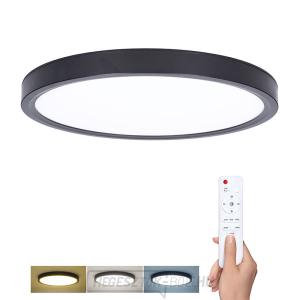 Solight LED világítás távirányítóval Estela Black, 60W, 4500lm, 50cm, színváltós, fényerő-szabályozható gallery main image