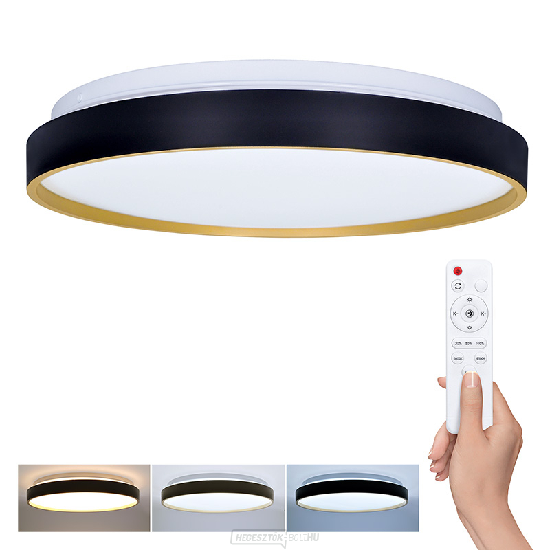Solight LED világítás távirányítóval Cala, 48W, 3360lm, 38cm, színváltós, fényerő-szabályozható