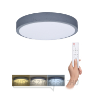 Solight LED világítás távirányítóval, szürke, 48W, 3360lm, 38cm, színváltós, fényerő-szabályozható gallery main image