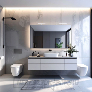 Solight LED fürdőszobai világítás a tükör fölé 3 az 1-ben, 7W, 455lm, 4000K, IP44, 40cm, króm Előnézet 