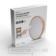 Solight LED világítás távirányítóval, tömör tölgyfa, 48W, 3360lm, 39cm, színváltós, fényerő-szabályozható náhled