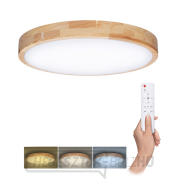 Solight LED világítás távirányítóval, tömör tölgyfa, 60W, 4200lm, 51cm, színváltós, fényerő-szabályozható gallery main image