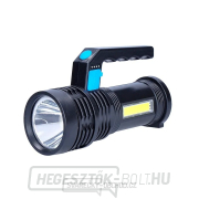 Újratölthető LED-es zseblámpa fogantyúval és oldalsó lámpával, 150+100lm, Li-ion Újratölthető LED-es zseblámpa fogantyúval és oldalsó lámpával, 150+100lm, Li-ion gallery main image