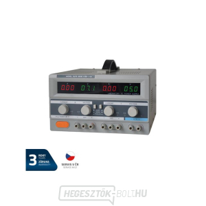 Laboratóriumi forrás GETI GLPS 3003E 2x0-30V/0-3A+ (5V-3A) gallery main image