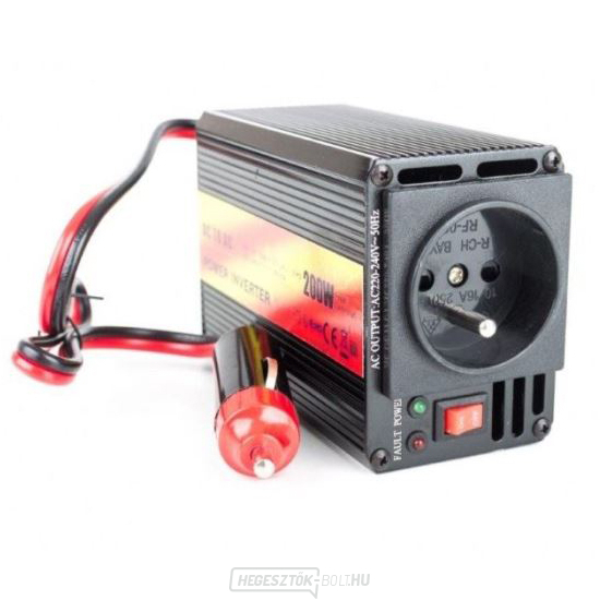 Feszültségátalakító CARSPA CAR201 12V/230V 200W USB gallery main image