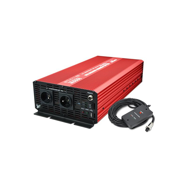 CARSPA P3000 feszültségváltó 12V/230V 3000W tiszta szinusz hullám