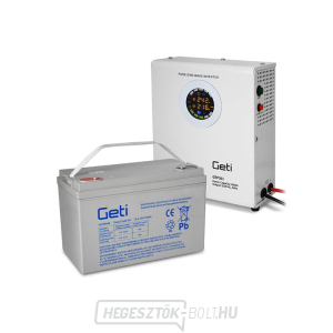 GETI GEP501 szinuszos szünetmentes tápegység 500W fali + 100Ah akkumulátor gallery main image
