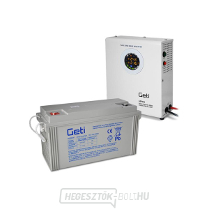 GETI GEP501 szinuszos 500W-os fali szünetmentes tápegység + 120Ah akkumulátor gallery main image