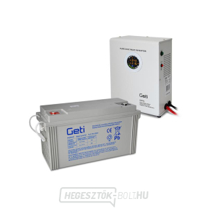 GETI GEP701 szinuszos 700W-os fali szünetmentes tápegység + 120Ah akkumulátor gallery main image
