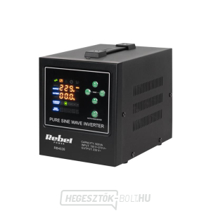Tartalék tápegység REBEL POWER-500-LFP4 12V 230V 500VA 300W Fekete gallery main image