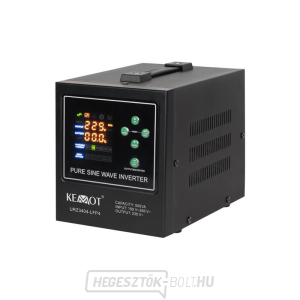 Tartalék tápegység KEMOT PROsinus-500-LFP4 12V 230V 500VA 300W Fekete gallery main image