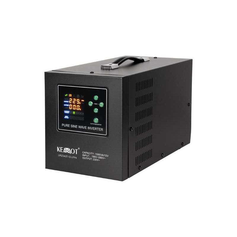 Tartalék tápegység KEMOT PROsinus-1500-LFP4 12V 230V 1500VA 1050W Fekete URZ3427-12-LFP4