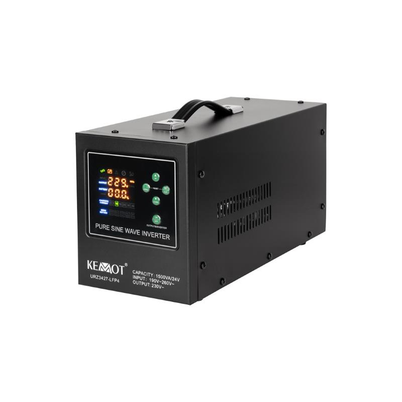 Tartalék tápegység KEMOT PROsinus-1500/24-LFP4 24V 230V 1500VA 1050W Fekete URZ3427-LFP4