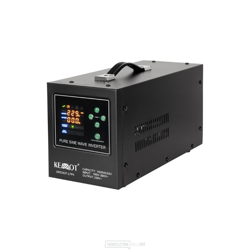 Tartalék tápegység KEMOT PROsinus-1500/24-LFP4 24V 230V 1500VA 1050W Fekete URZ3427-LFP4 gallery main image