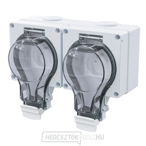 Solight dupla aljzat IP66, vízálló és porálló gallery main image