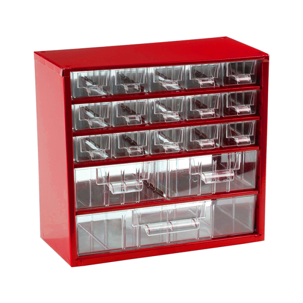 TOKOZ - Fiókos rendszerező 06/15S, 2M, 1L - RAL 3002 - Piros
