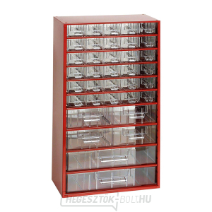 TOKOZ - Fiókos rendszerező 12/30 db, 4 méter, 2 liter - RAL 3002 - Piros gallery main image