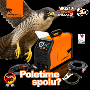 PANTERMAX Hegesztő inverter MIG210FALCO® 3 LCD (MIG/MMA/TIG) gallery main image