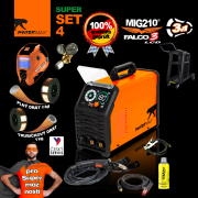 PANTERMAX Hegesztő inverter MIG210FALCO® 3 LCD SET4bL (MIG/MMA/TIG) Előnézet 