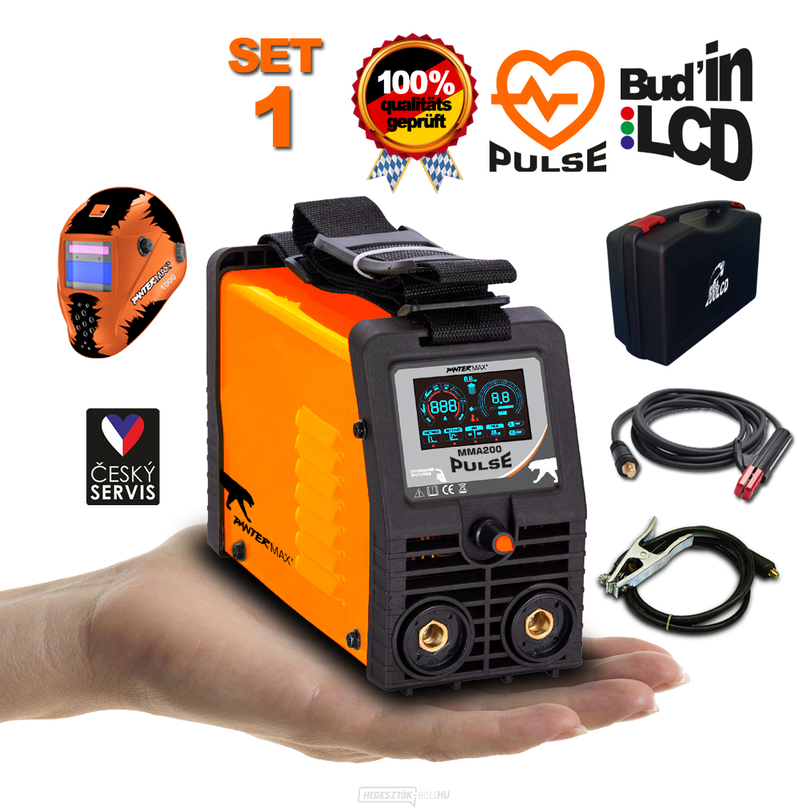 PANTERMAX Impulzushegesztő inverter MMA200pulse® SET1 (MMA/TIG) gallery main image