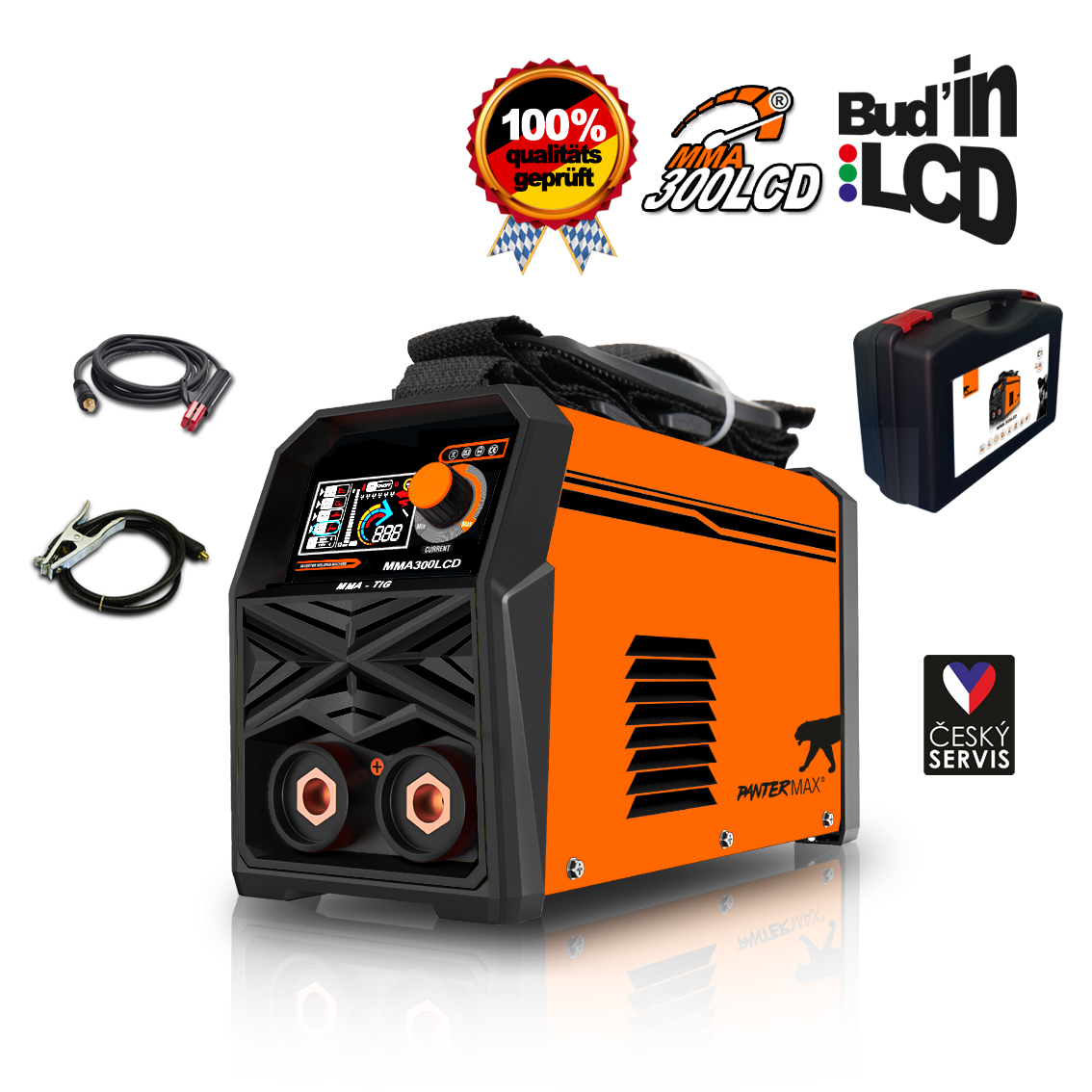 PANTERMAX Hegesztő inverter MMA300LCD® (MMA/TIG)