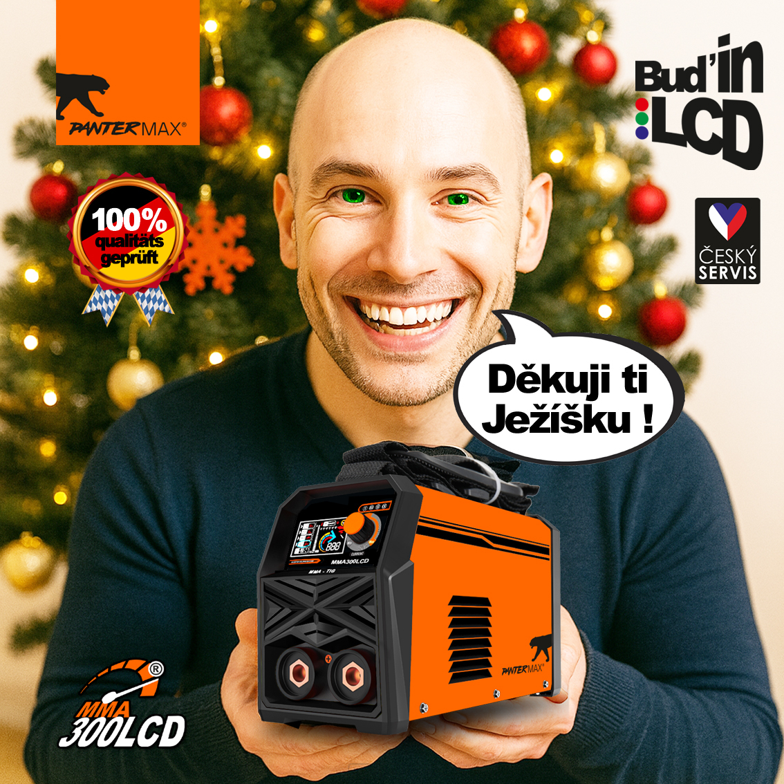 PANTERMAX Hegesztő inverter MMA300LCD® (MMA/TIG)
