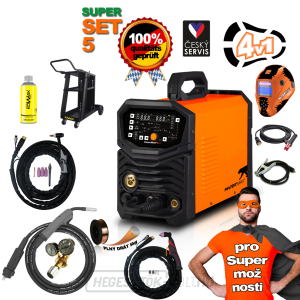 PANTERMAX hegesztő inverter PanterWeld® 4 az 1-ben 200 SET5bL (MIG/SYN/MAN/PLASMA/DCTIG) gallery main image