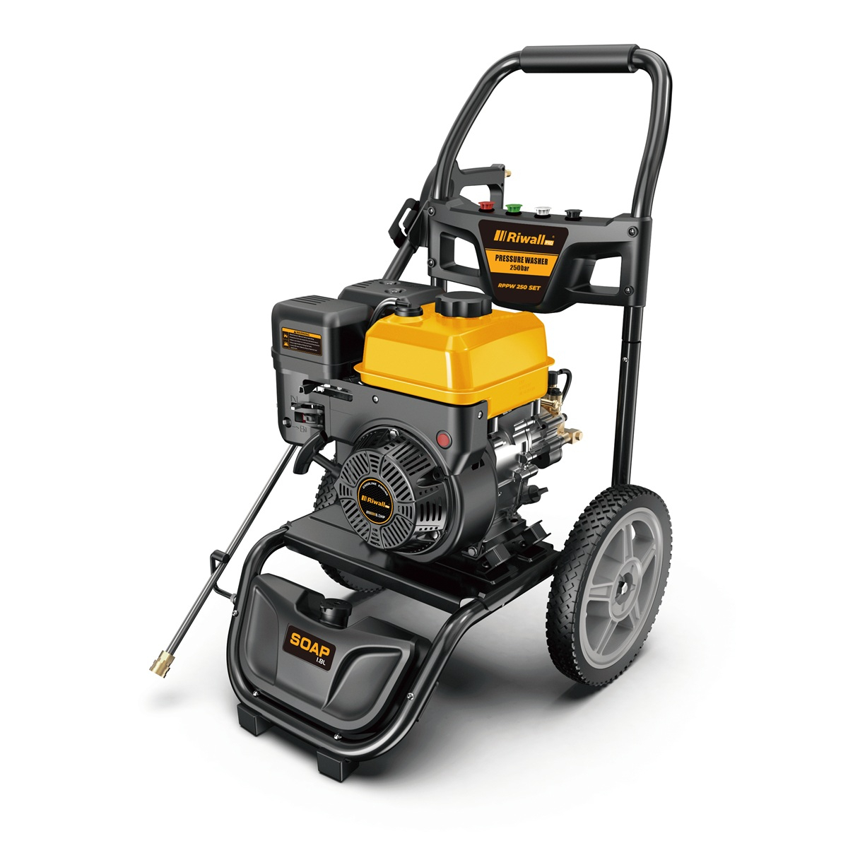 Riwall PRO RPPW 250 SET benzinmotoros magasnyomású mosó 250 bar tartozékokkal