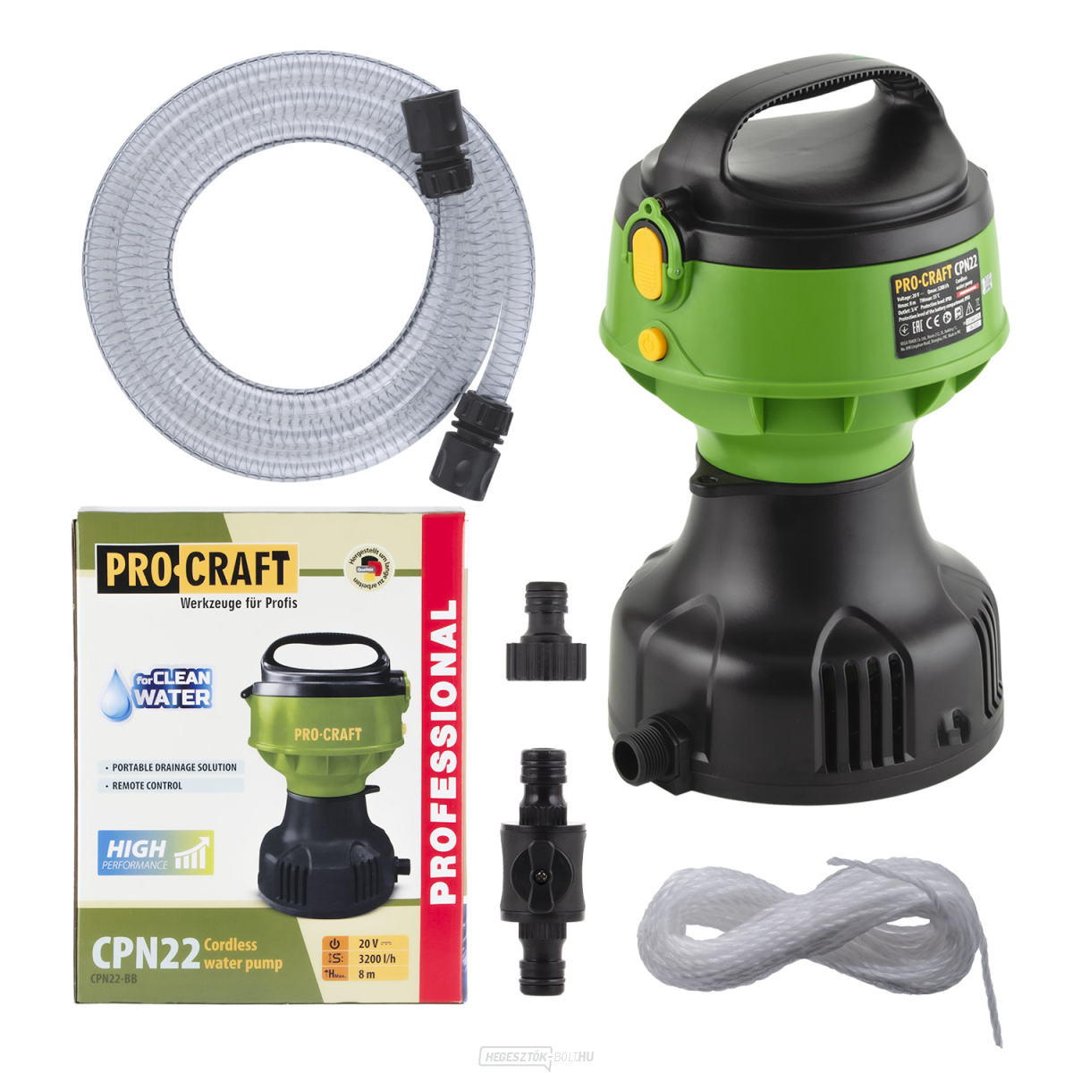 Procraft CPN22bb akkumulátoros úszópumpa (akkumulátor és töltő nélkül) | CPN22bb