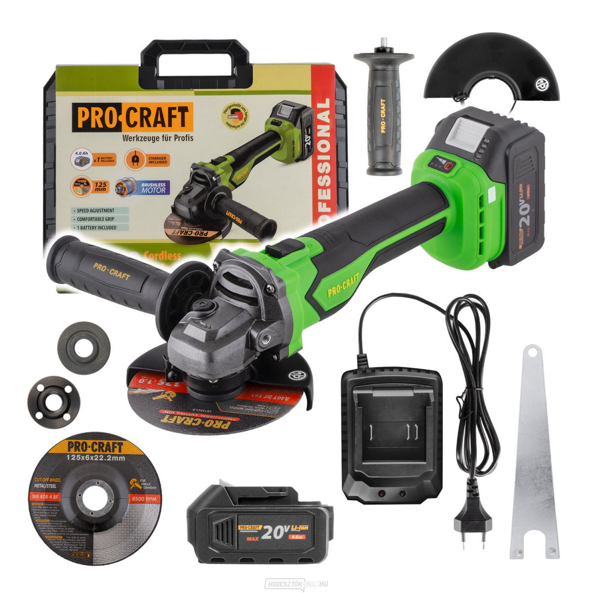 Akkus sarokcsiszoló Procraft PGA22 | PGA22-1B-C