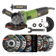 Sarokcsiszoló Procraft PW1050 és 3 db gyémánttárcsa DS3.125 + 2 db fazéktárcsa | SPW1050/DS3.125/WT125 gallery main image