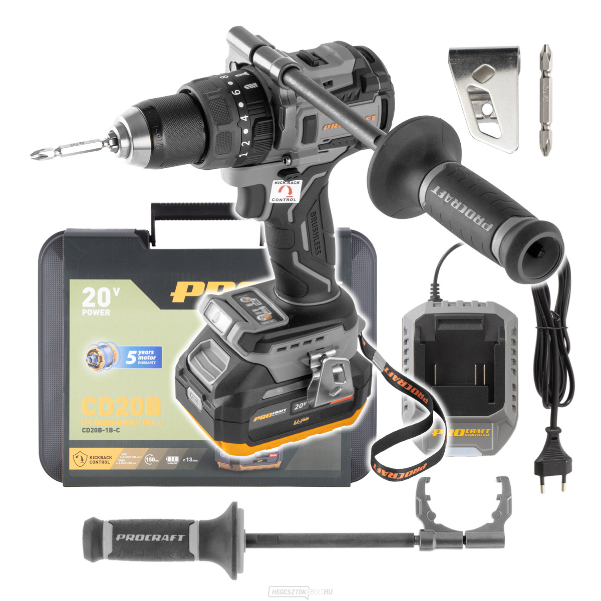 Akkus csavarhúzó Procraft Industrial CD20B (1 akkumulátor) | CD20B-1b-c