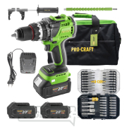 Procraft PA18ProBL akkus csavarhúzó készlet 2x akkumulátorral és 20/1 töltővel + BS-37 bitkészlettel és táskával |... gallery main image