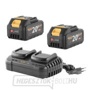 Két darab 20V 4Ah Procraft 20/4 ATA-40B akkumulátor és töltő két 20/2 akkumulátorhoz | S2x20/4ATA-40B-20/2 gallery main image
