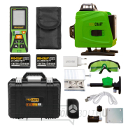 Zöld vonallézer, kereszt-önszintező Procraft LE-4G + lézeres távolságmérő PLDM120 | SPLDM120/LE-4G gallery main image