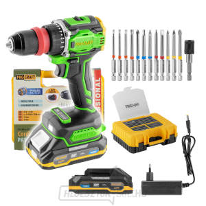 Akkus csavarhúzó Procraft PA18ProDFR2 + bitkészlet | PA18ProDFR2-1B-C gallery main image